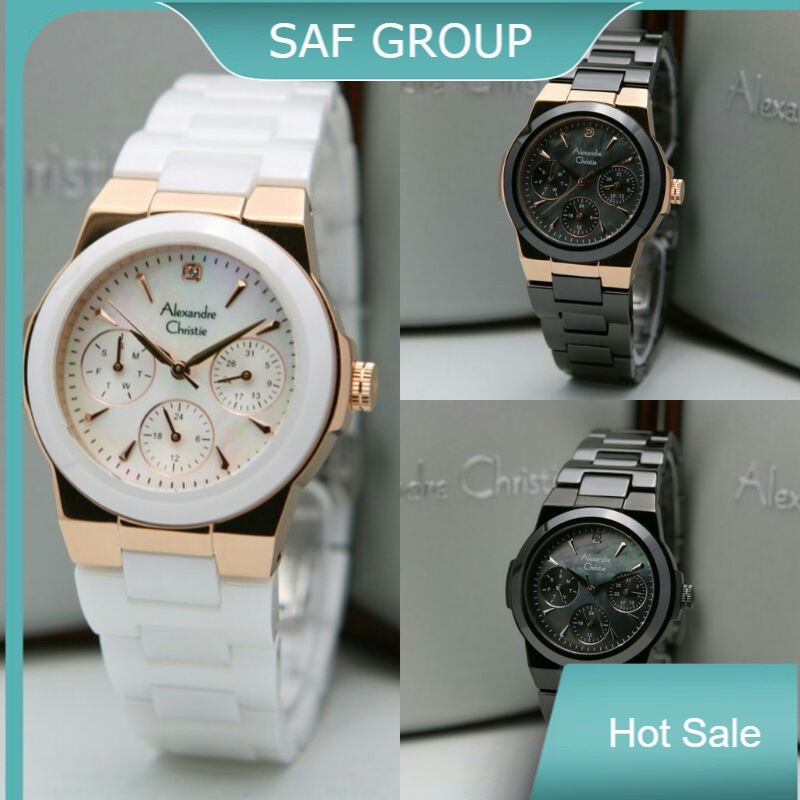 JAM TANGAN WANITA ALEXANDRE CHRISTIE AC 2862 / AC2862 CERAMIC ORIGINAL by plp