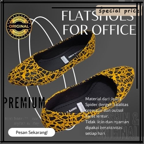 Sepatu Wanita Slip on Terbaru Murah Korea Flatshoes Hitam Putih Teplek Kantor Guru Plat Pansus Santa