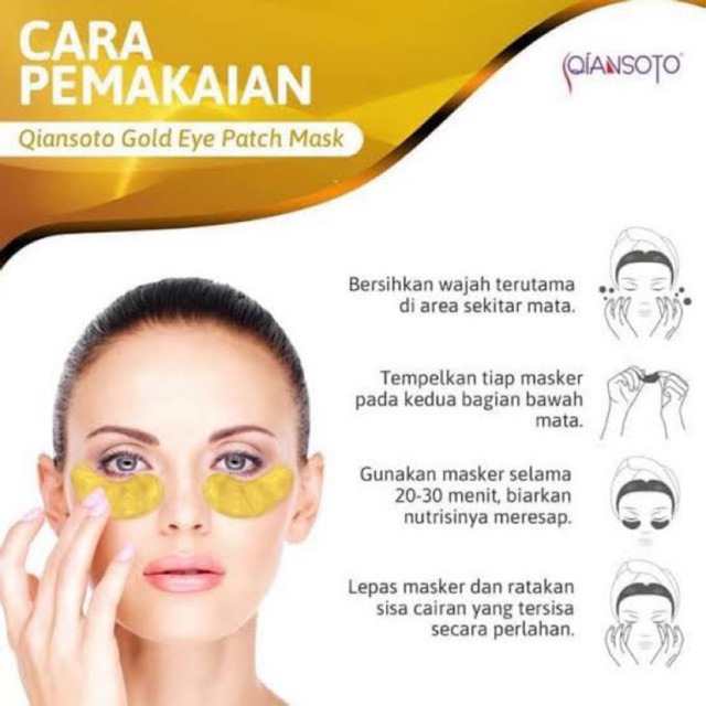 QIANSOTO masker mata crystal gold // MASKER MATA ORIGINAL // CRYSTAL GOLD COLLAGEN EYE