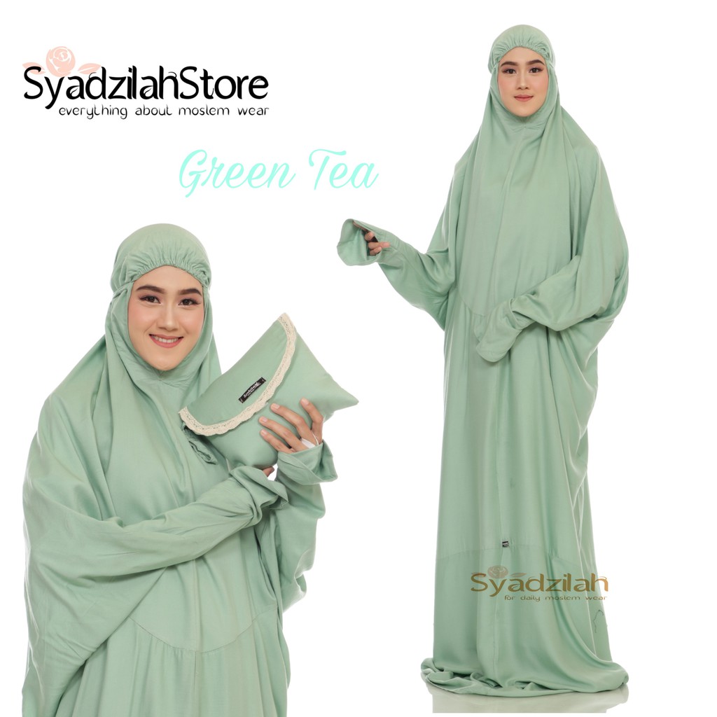 SYADZILAH - Mukena Terusan Polos Katun Rayon Travelling