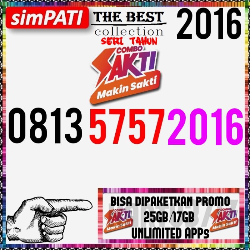 SIMPATI SERI TAHUN 2016 RAPI SAKTI COMBO UNLIMITED