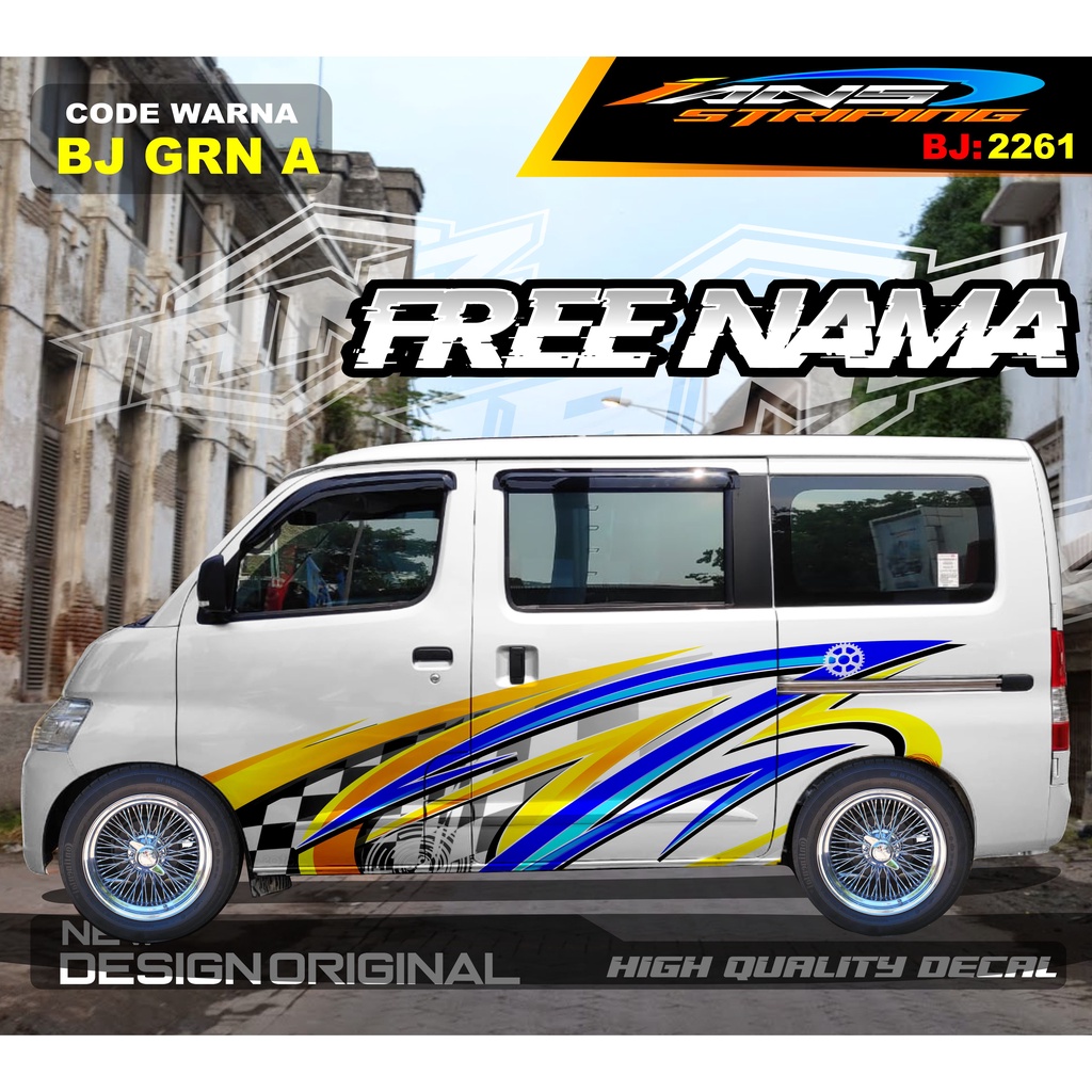 DECAL STIKER MOBIL GRANMAX / VARIASI STIKER MOBIL LUXIO / STICKER DECAL BODY SAMPING MOBIL / STIKER MOBIL