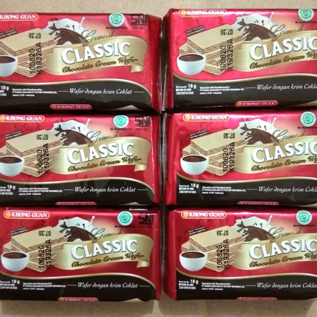 

Khong Guan Classic Chocolate Cream Wafer jadul isi 10pcs