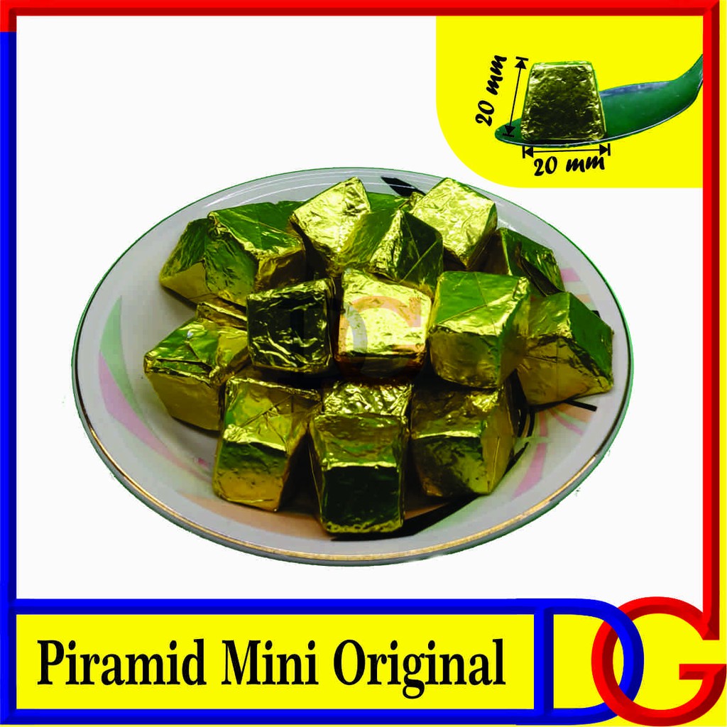 

Coklat piramida mini isi kacang mede almond 1kg
