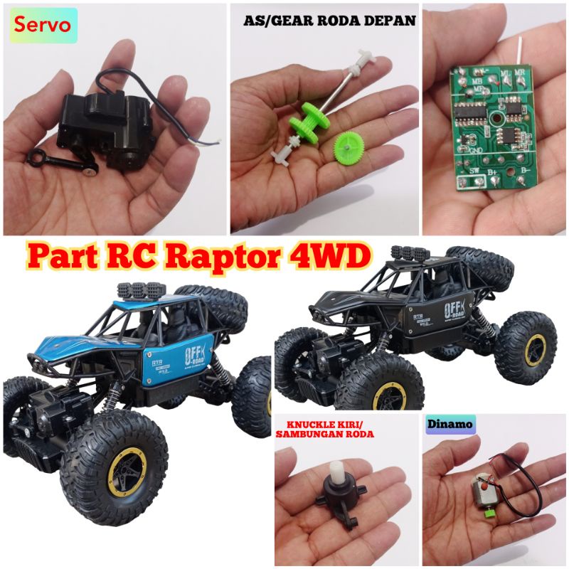 SPAREPART RC KING RAPTOR 4WD PART MOBIL REMOT KONTROL