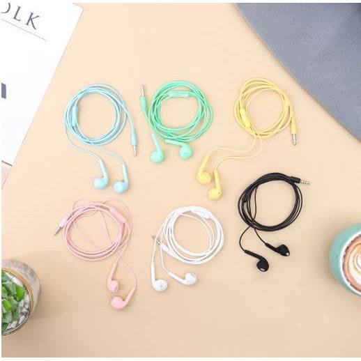 Headset U19 Macaron Matte Colorfull Hifi Stereo Extra Bass Handsfree Earphone Jack 3.5mm with Mic