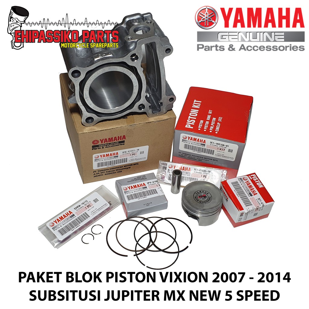 Paket Blok Piston Vixion 2007 2008 2009 2010 2011 2012 2013 2014 Original Yamaha