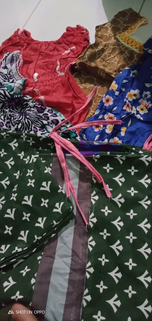 Daster Batik Anak Tanpa Lengan Pita,dress Anak Perempuan Murah Grosir Tl Rayon Klw