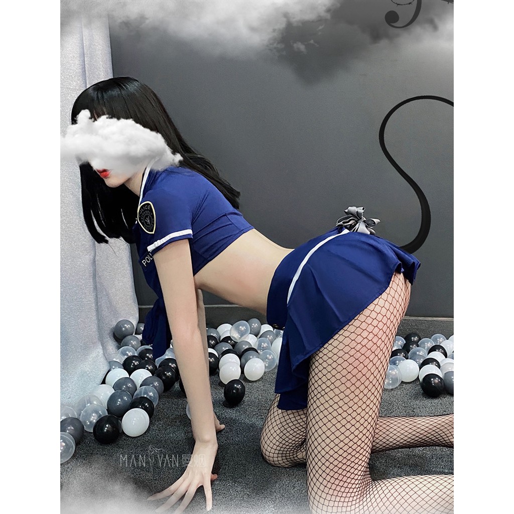 LI-15 set sailor uniform sexy lingerie baju tidur wanita