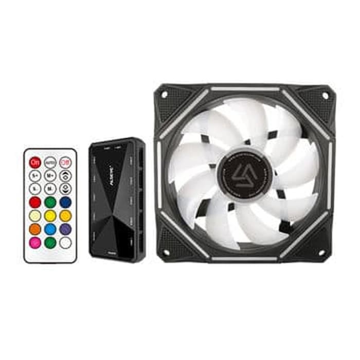 Alseye Pentagon Led Case Fan EL-120 A-RGB Kit With Remote And Fan Casing 3 Pcs RGB