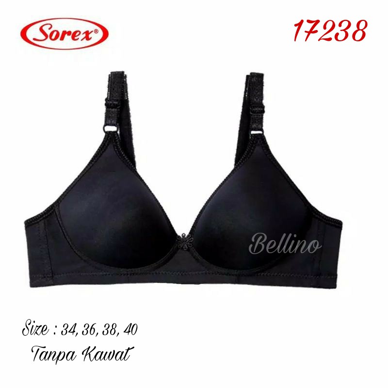 Bra Sorex Original Tanpa Kawat 17238 Cup B Size 34 36 38 40 Super Soft Bh Wanita Sorex Tanpa Kawat