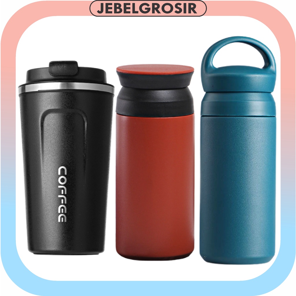 Botol Minum Termos Kopi Travel Mug Coffee Tahan Air Panas Vacuum Cup Stainless Steel Bouncing cup