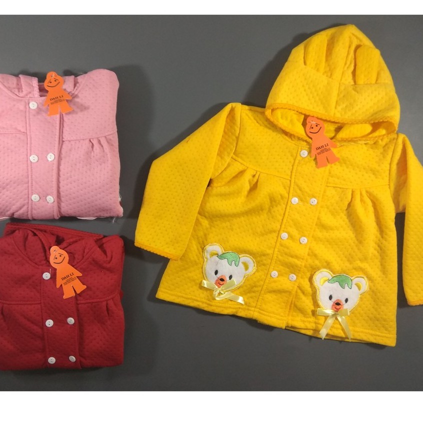 Dah Li - Jaket Bayi Perempuan Kupluk Aneka Karakter Lucu-BEAR