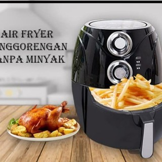 Air fryer alat menggoreng bebas minyak bonus buku resep dapur kitchen