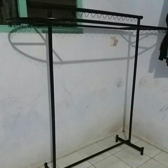 Jemuran Pakaian Baju Gantungan Handuk Hanger Standing Display Murah Bisa Bongkar Pasang