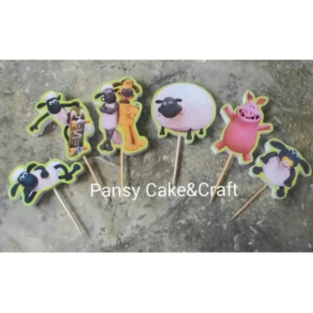 SALE Cupcake topper Shaun the Sheep