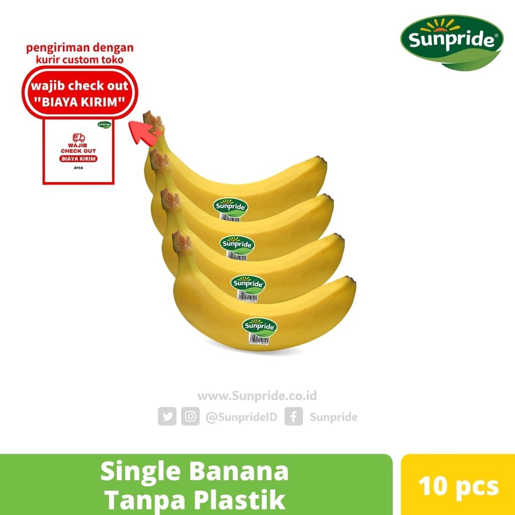 

Sunpride - Single Banana Tanpa Plastik [per box]