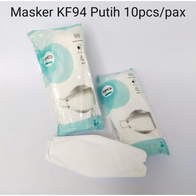 MASKER KF94 HITAM &amp; PUTIH ISI 10PC