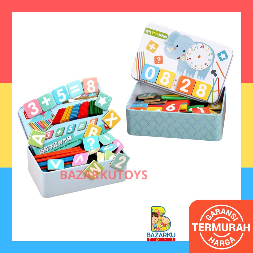 Mini Intelligence Stick 308B-6 Puzzle Angka Puzzle Magnet Mainan Edukasi Anak Mainan Berhitung Anak Alat Hitung Anak Mainan Matematika Anak