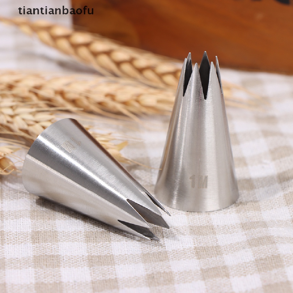 [tiantianbaofu] 1M# Straight 6 teeth cake cream 304 stainless steel decorating mouth Boutique