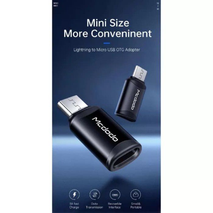 MCDODO OT-7710 Extension Lightning Female to Micro USB Male - Conncetor - Garansi Resmi 6 Bulan