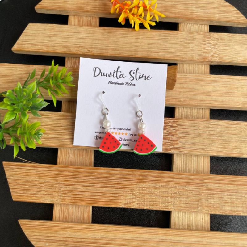 ANTING HANDMADE KAIT PLASTIK ANTING ANAK/DEWASA MOTIF BUAH