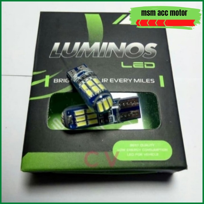 Lampu LED Senja Sen T10 Luminos 3014 Untuk Semua Motor