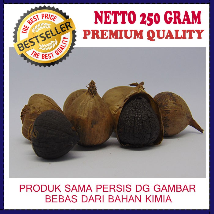 BLACK GARLIC TUNGGAL 250 GRAM - BAWANG PUTIH HITAM TUNGGAL