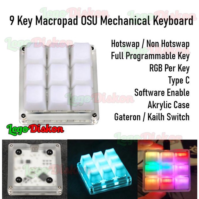 Jual Macropad Osu Mechanical Keyboard Programmable Key Macro Rgb
