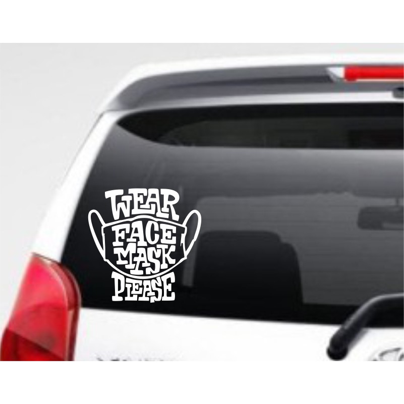 

cutting sticker stiker face mask