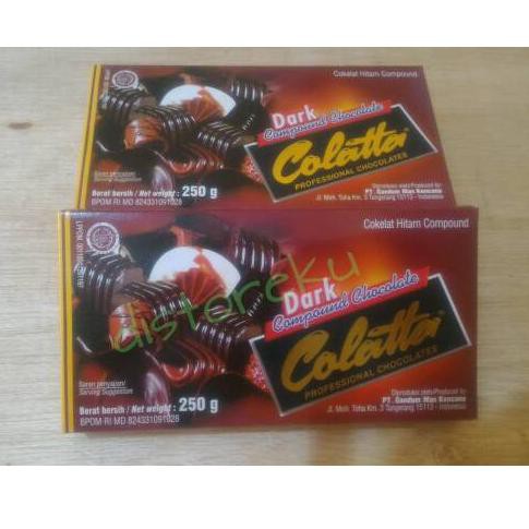 

btu-61 PROMO COLATTA DARK COMPOUND chocolate 250gr :
