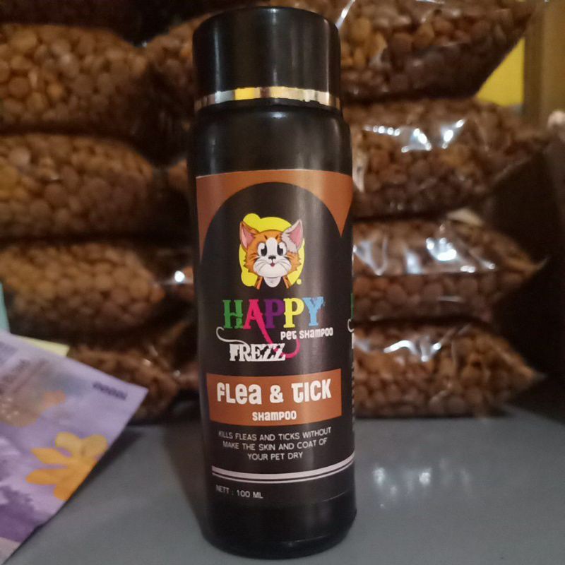 happy shampoo kucing anjing kutu flea thick 100ml