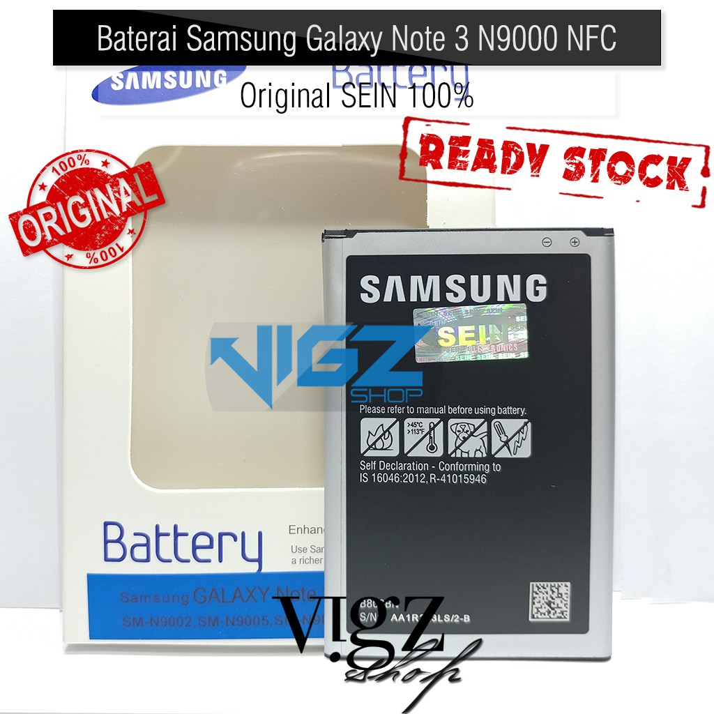 Baterai Samsung Galaxy Note 3 N9000 NFC Original SEIN 100% | Shopee