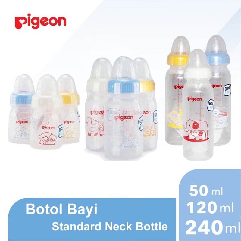 Pigeon Bottle Assorted / Botol Susu Bayi 50ml / 120ml / 240ml (RANDOM)