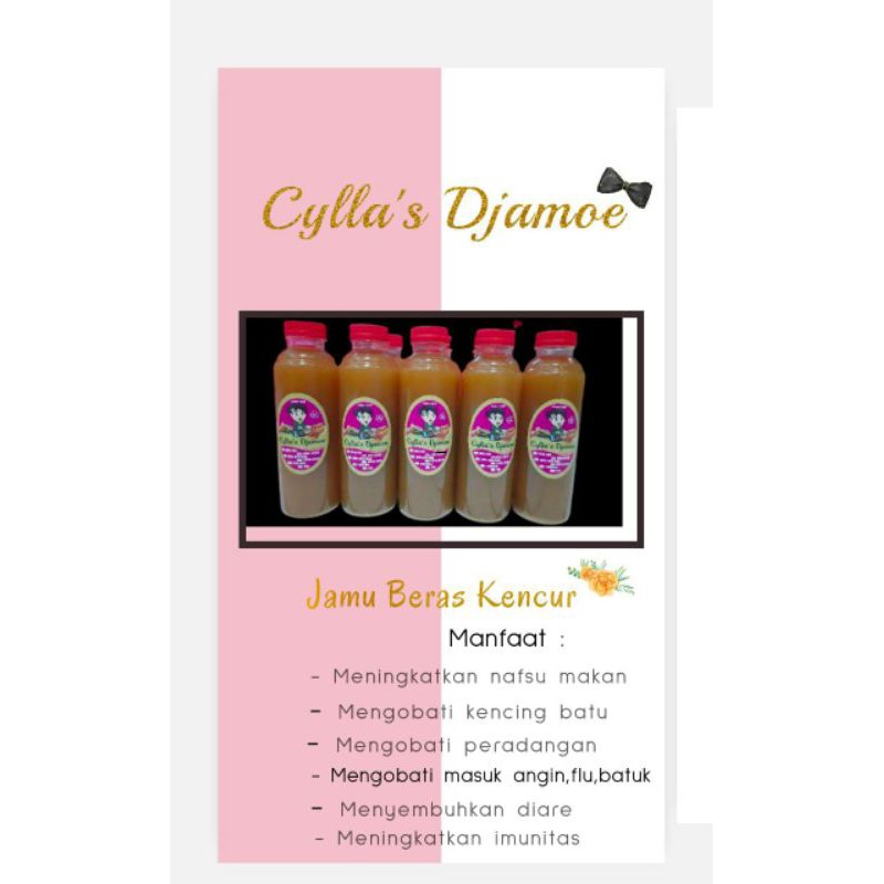 

Jamu beras kencur / Beras kencur / jamu tradisional home made / 250 ml Cylla's Djamoe