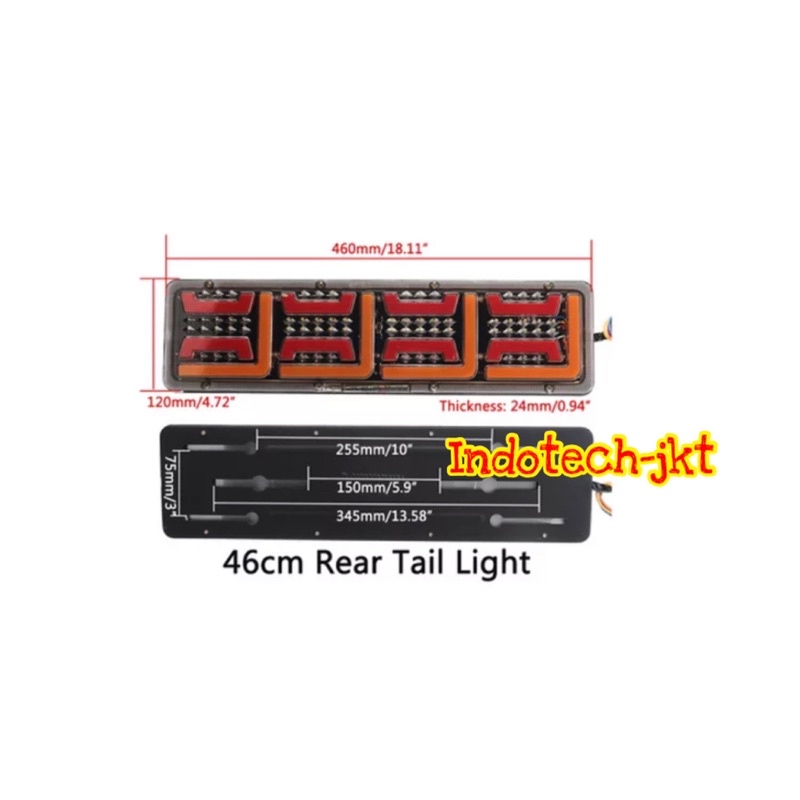 Stop Lamp Lampu Belakang Truk 24 Volt Model 4 L