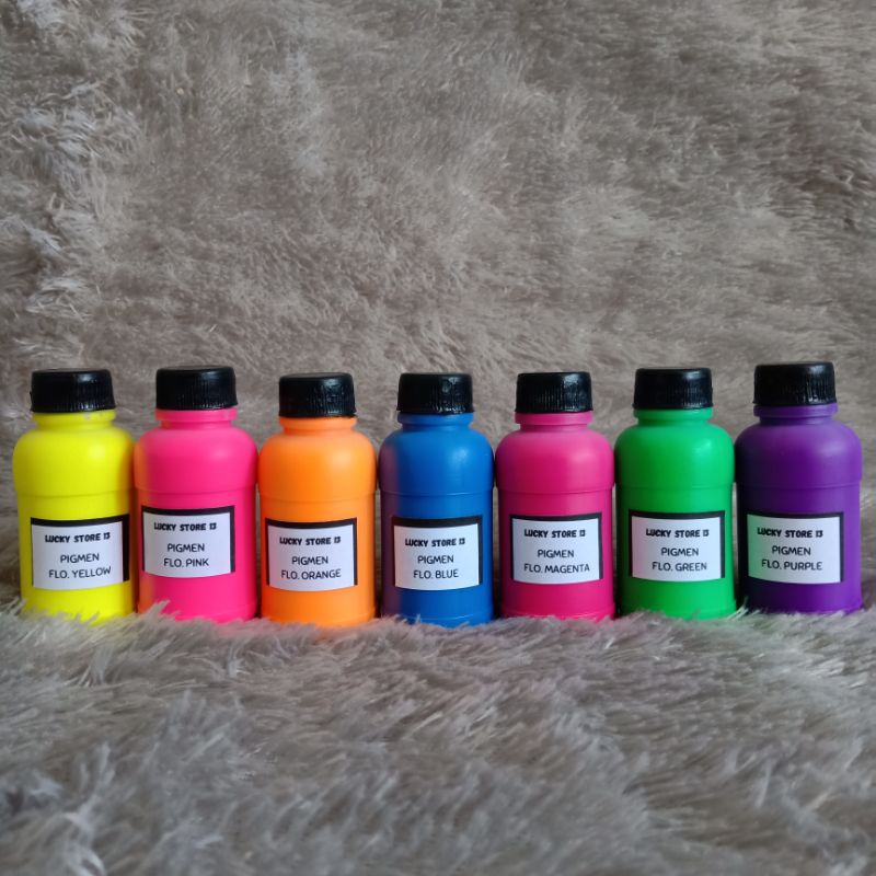 PAKET PIGMEN BESAR 7 WARNA STABILO 60 gram bahan sablon pewarna hobi kaos kain rubber baju sps colou