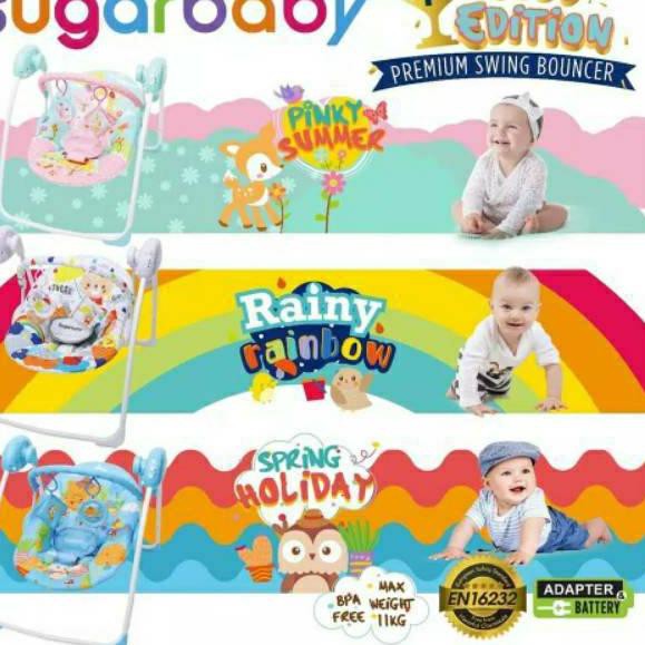 ❈ [Bouncer Bayi Indonesia] SWING BOUNCER Elektrik Baby Sugar baby Ayunan Bayi Baby Swing Otomatis ⅍