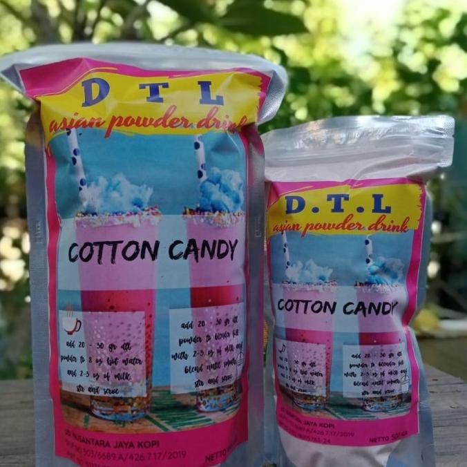 

(BISA COD) Bubuk minuman DTL Reguler variant Cotton Candy Permen karet pink viral TERBAIK Kode 1406