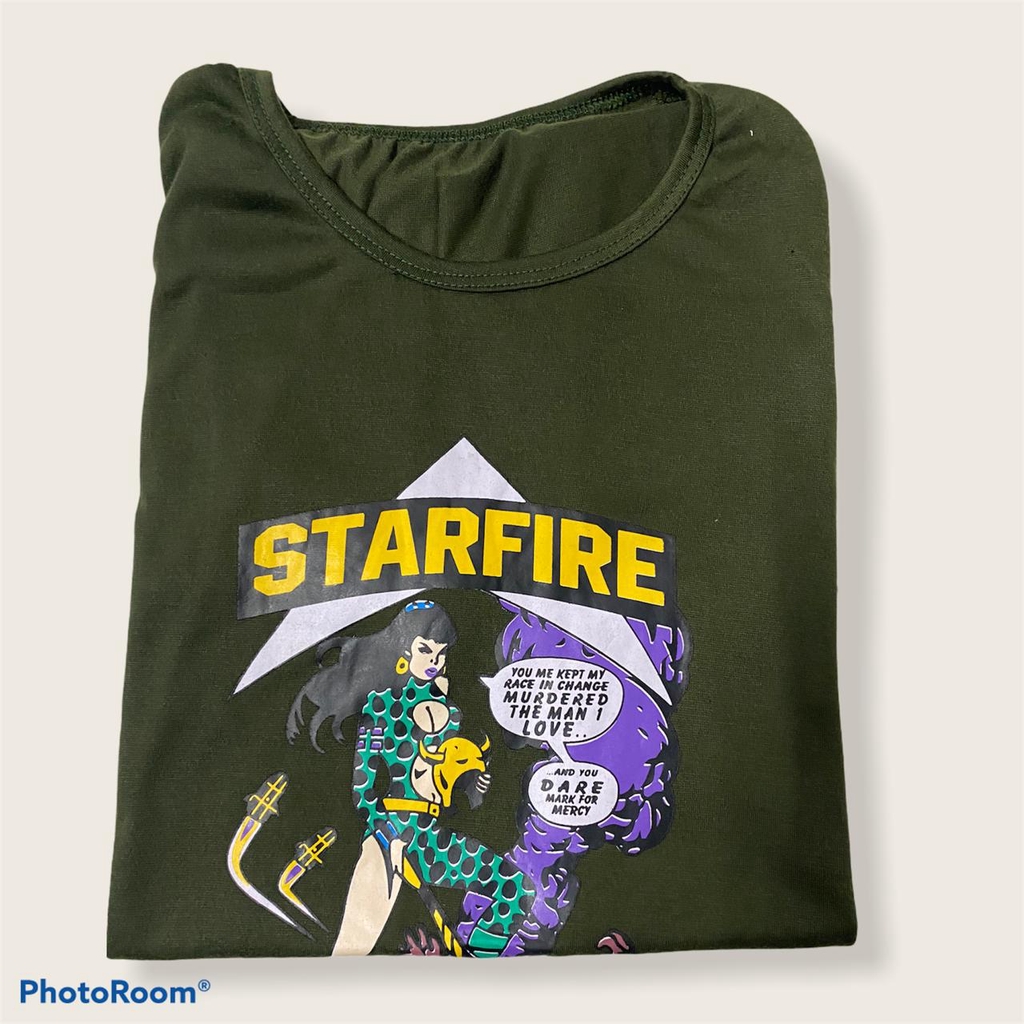 Kaos Oversize Starfire Atasan Wanita Big Size Fit XXL