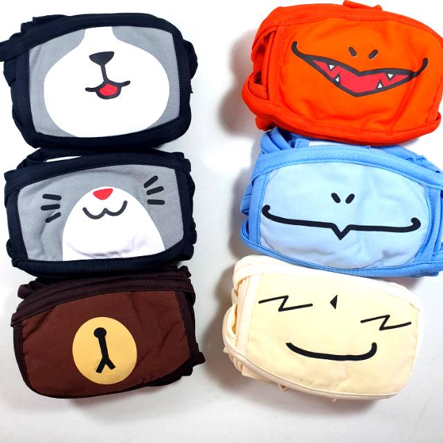 Masker kain fashion anime