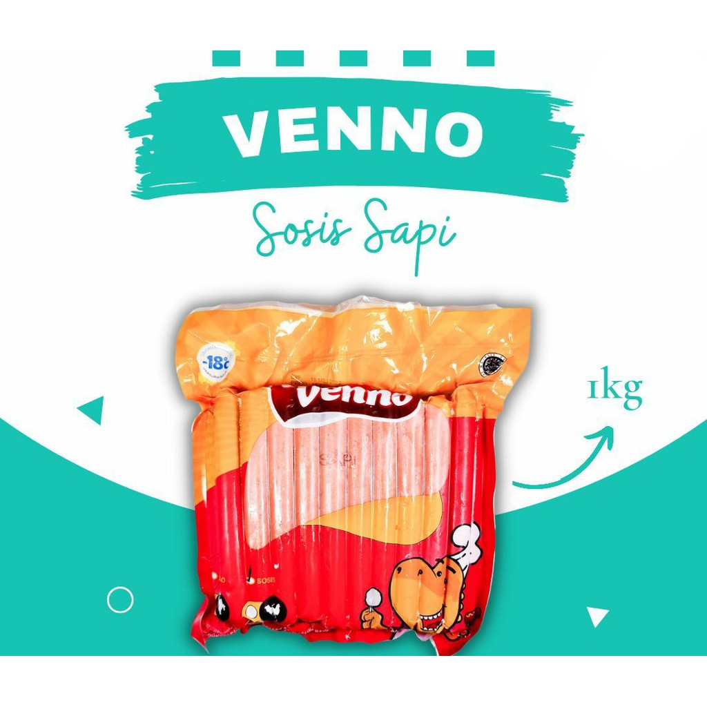 

ADDRIELLA Venno Sosis Sapi 1000gr | Venno/Frozenfood/Frozenfood Murah