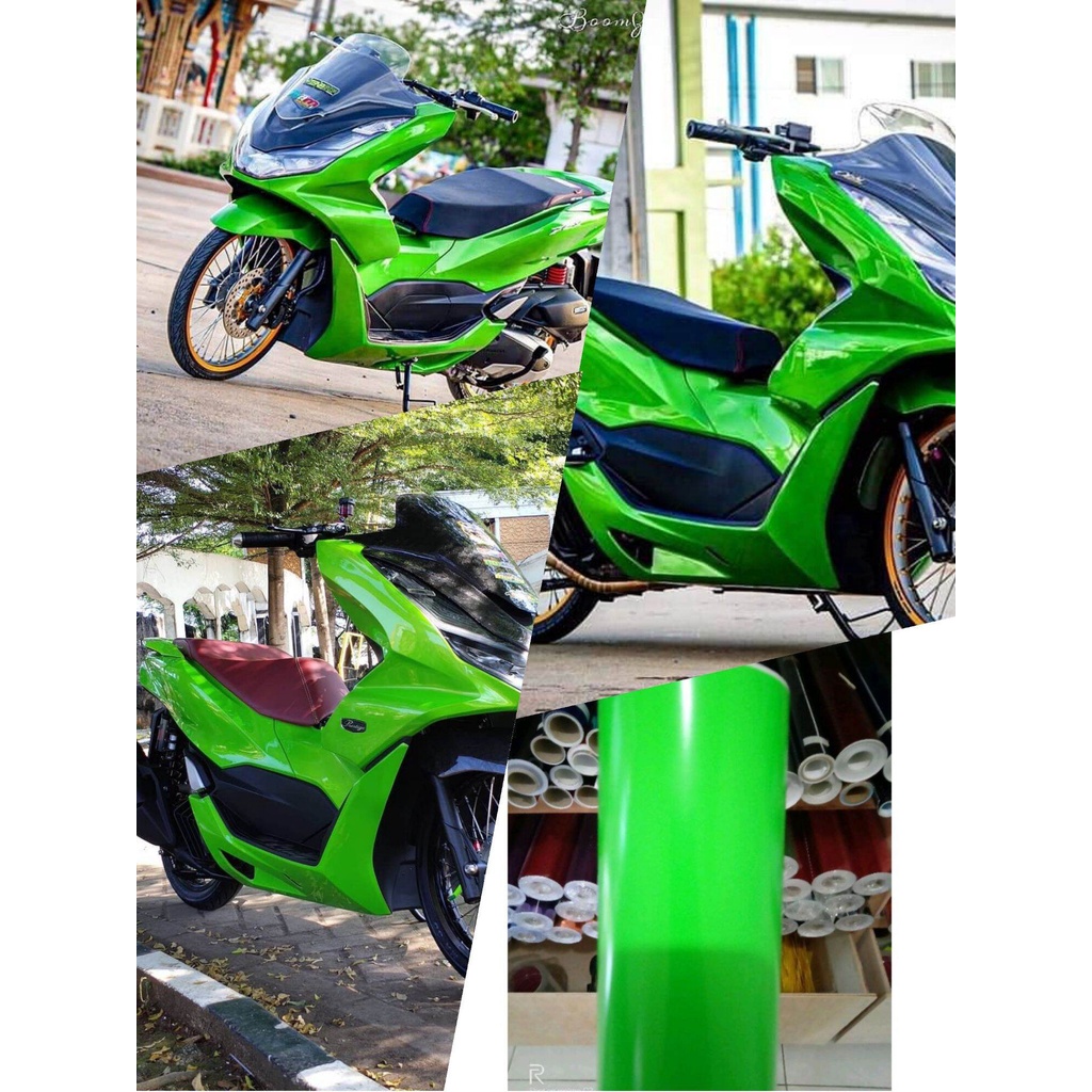 Stiker Scotlet Motor Warna Hijau Muda Glossy Sticker Skotlet Hijau Muda