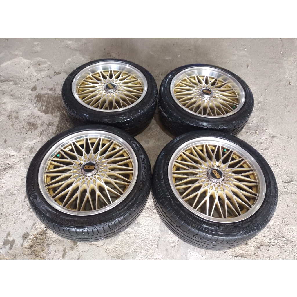 velg pelek mobil racing seken BBS 2nd Ring 17 +ban lubang 4/100/114