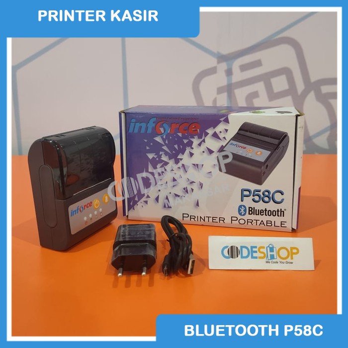 Inforce P58C Support Moka &amp; Paytren Portable Thermal Bluetooth Printer