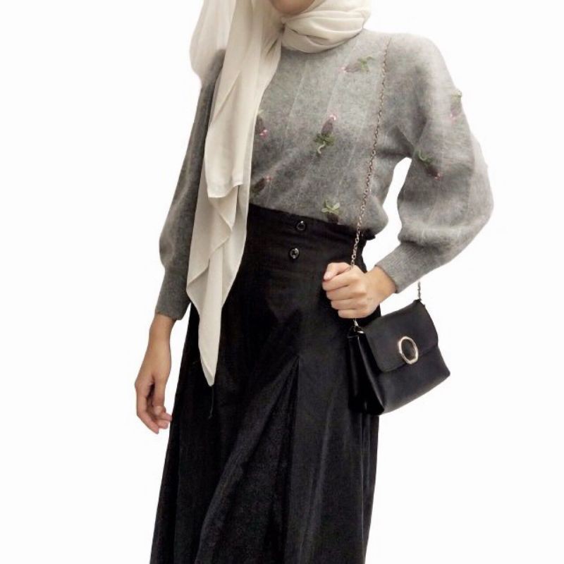 grey knitwear ballon (japan brand)