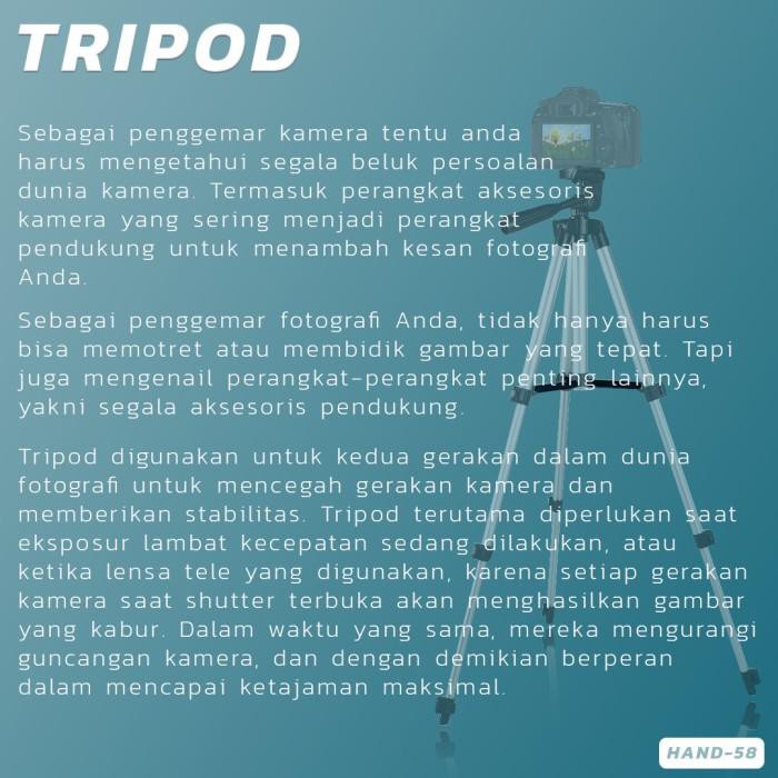 TRIPOD 3110 3120 3way tripod monopod handpone vlog pegangan kamera new