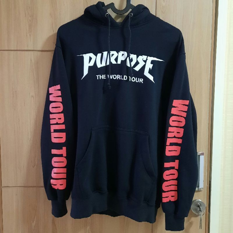 Jaket Hoodie purpose tour x h&m divided hitam