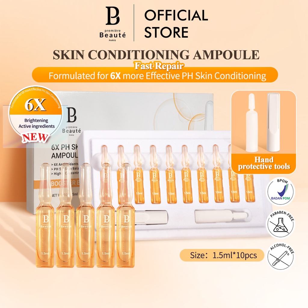 [BPOM] Premiere Beaute  AMPOULE 1.5ml*10 Niacinamide VC Booster Essential concentrated serum Ceremide skin repair concentrated serum BRIGHTENING SOOTHING Acne Care PH PH Balance Acne Reduce concentrated serum-ACNE 1box