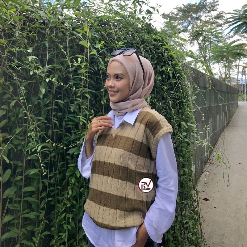 rompi modis two color/pakaian wanita/rajut tebal premium